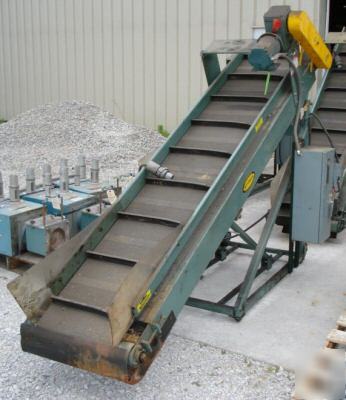 18â€w x 8â€™l cleated inclined belt conveyor (4654-55)