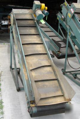 18â€w x 8â€™l cleated inclined belt conveyor (4654-55)