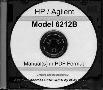 Agilent hp 6212B 6214B 6216B 6218B service & op manual