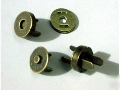 14MM magnetic purse snap antique brass 100SETS MSO14-ab