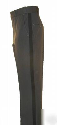 Darkgrey security pant 100% polyester with black stripe