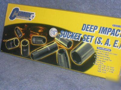 Deep socket 15 pc impact socket set~1/2