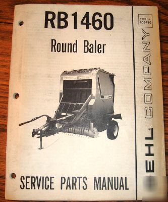 Gehl RB1460 round hay baler parts catalog manual