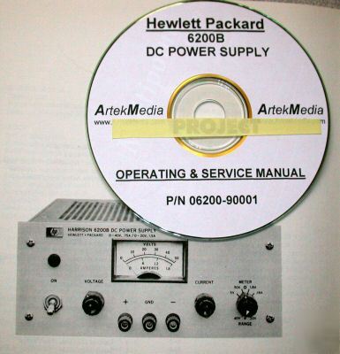 Hp 6200B dc power supply operating & service manual