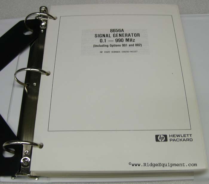 Hp 8656A operating & service manual