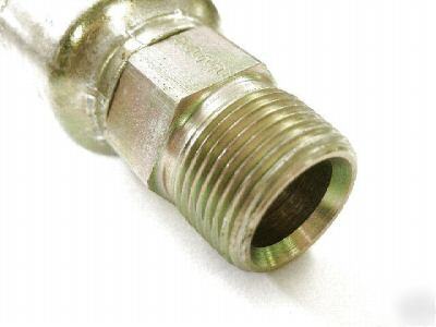 Hydraulic crimp fitting 3/8 inch male pipe for 3/8 hose
