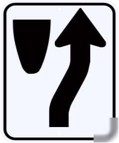 Keep right shoulder symbol street road sign 24