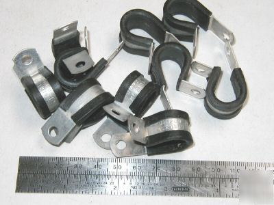 Military type 13/16 cushioned metal cable clamp (8 pcs)