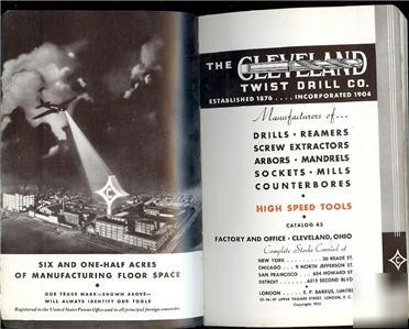 Vintage 1935 cleveland twist drill co. catalog #43