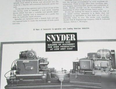 Snyder tool engineering-hydraulic equipment-7 1945 ads
