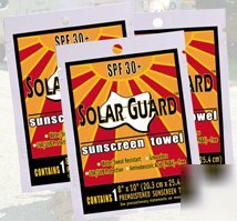 Solar guard sunscreen towels-dym 91201