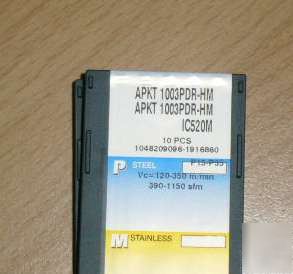 New 10 iscar inserts apkt 1003PDR- hm IC520M