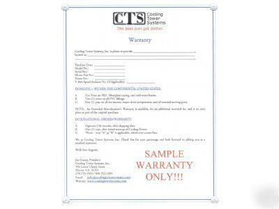 New t-215 frp cooling tower, 11.25 cti/t, , w/warranty