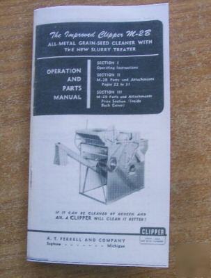 Old clipper seed cleaner manual - model m-2B
