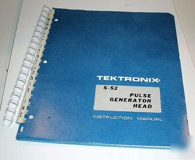 Tektronix s-52 operation & service manual ( tek )