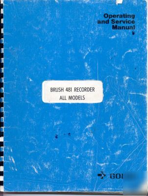 Gould brush 481 operating & service manual