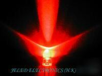 New 50X 3MM super bright red led lamp 8,000MCD f/ship
