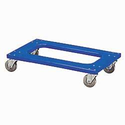 Wise polyethylene dolly flush deck roller cart blue