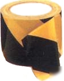 Black/yellow hazard warning tape self adhesive 3