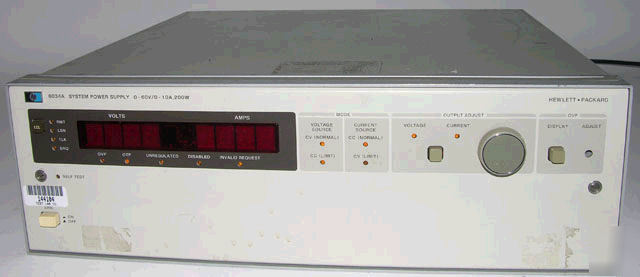 Hp agilent 6034A power supply 0-60V 0-10A autoranging