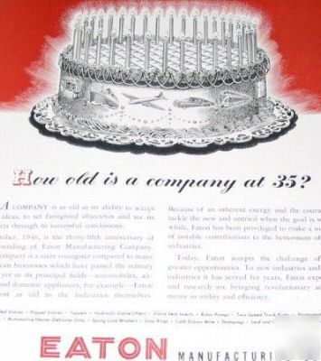 Eaton manufacturing -35TH year anniversary -1946 ad