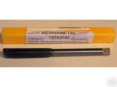 New kennametal solid carbide reamer .275 x 4