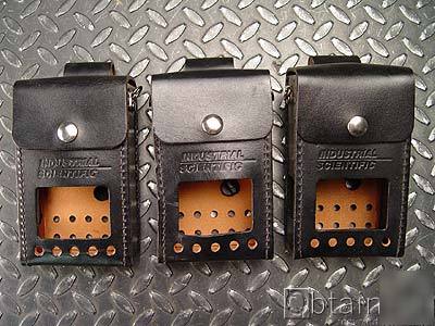 3 ea leather carry case for air samplers model unknown