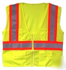 Ansi osha class ii 2 traffic safety vest lime yellow