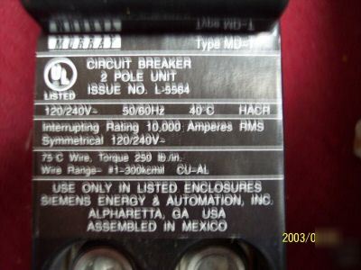 New murray 150 amp circuit breaker 2 pole 120/240 md-t 