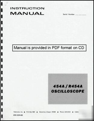 Tek tektronix 454A R454A operation & service manual