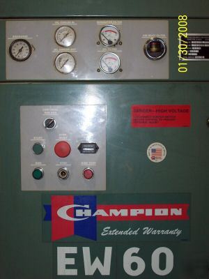 1988-champion--EW60--air compressor--low hours--50 hp