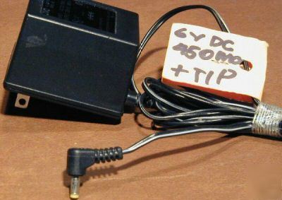 Ac power supply adapter - 6 volts dc 450MA pos tip