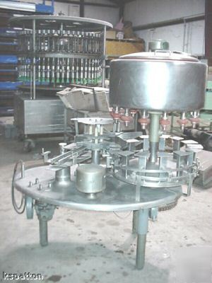 Cemac 14 valve rotary bottle filler stainless steel