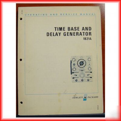 Hewlett packard hp 1812A o'scope time base manual