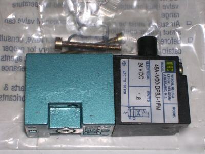 New mac 4/2 plug in circuit bar solenoid air valve, 45A