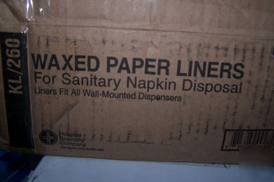 Waxed paper recepticle liner kl/260 500 ct.