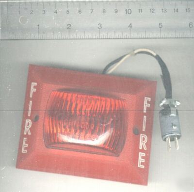 Working fire alarm flashing light 12VDC-vintage 1975