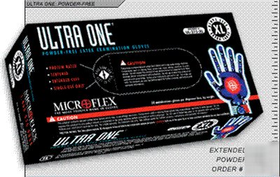 New ultra one microflex latex gloves box of 50 x-large