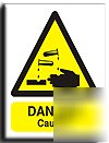 Danger caustic sign-s. rigid-200X250MM(wa-026-re)
