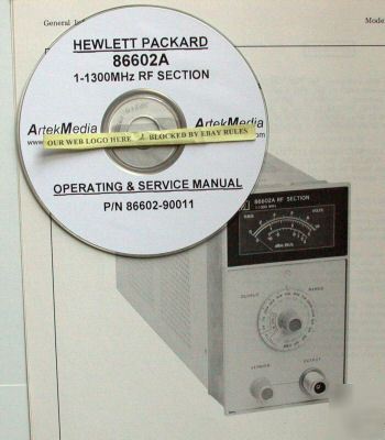 Hp 86602A operating & service manual