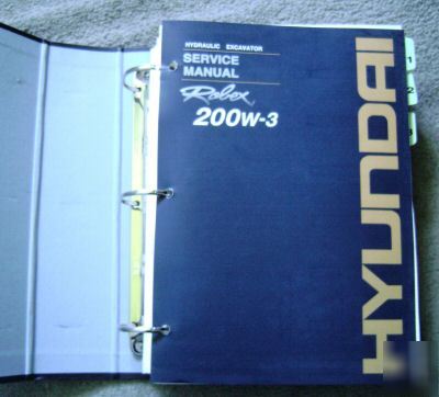 Hyundai robex 200W- 3 hyd excavator service manual 