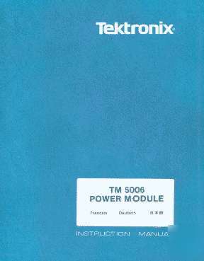 Tek TM5006 service/op manual in 2 res +txtsrch +extras 
