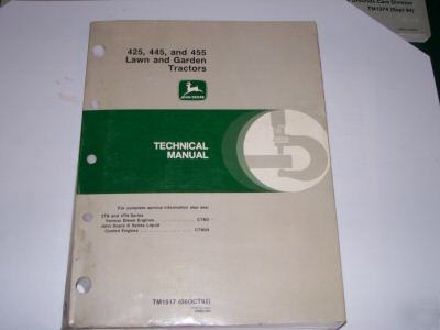 John deere 425,445,455 l&g tractor technical manual