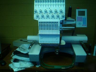 Commercial embroidery machine generations