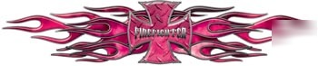 Flaming firefighter decal reflective 12