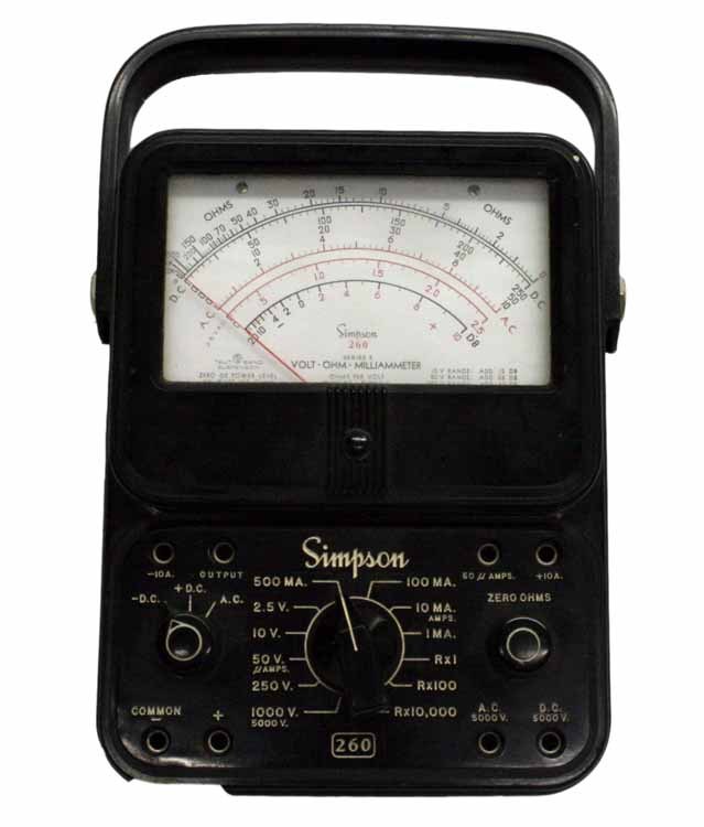 Simpson 260 portable handheld voltmeter multimeter vom