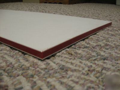 White red white plastic colorcor sheet 1/4 x 18