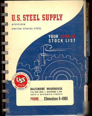 U.s. steel supply stock list 1955 steel alloys metals 