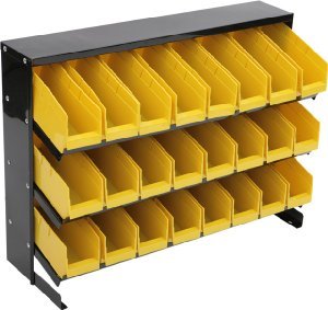 24 bin small parts storage rack container shelf unit
