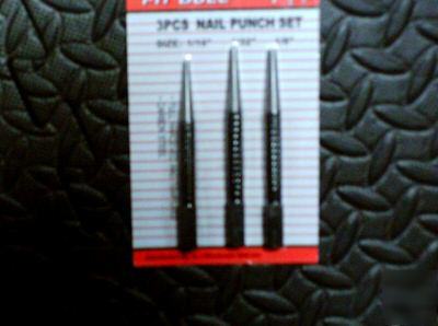 3 pc nail punch set( 1/16